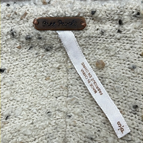 Free People Wool Blend Marsala Tweed Sweater Sz S Nub Oversized Pullover Texture - Picture 9 of 15